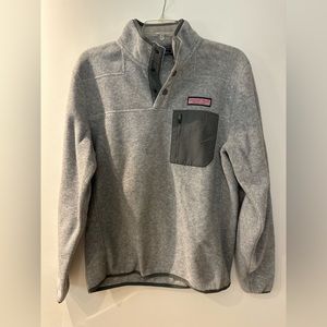 EUC Vineyard Vines grey pullover fleece size small